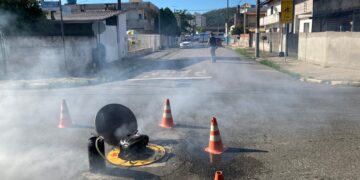 Ruas da Vila Real em Balneário Camboriú, terão teste de fumaça neste sábado