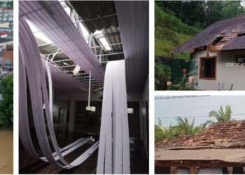 Nota meteorológica – temporais acompanhados de chuva intensa e rajadas de vento registrados na tarde de sábado (04)