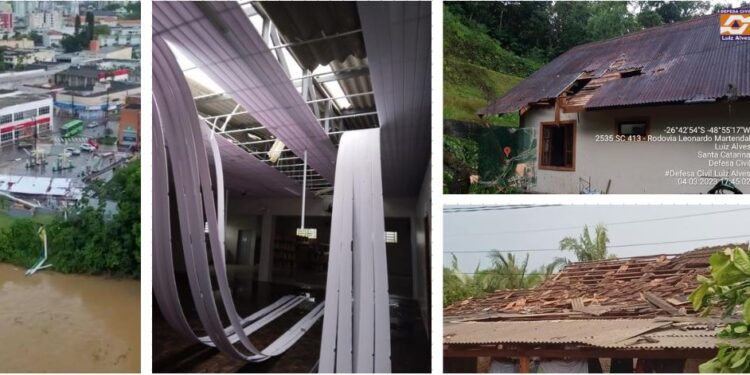Nota meteorológica – temporais acompanhados de chuva intensa e rajadas de vento registrados na tarde de sábado (04)