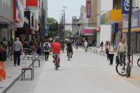 Reurbanização da rua Hercílio Luz chega à etapa final