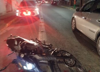 Guarnição foi acionada para atender acidente de trânsito com vítima.