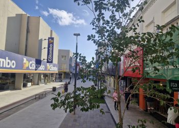 Iniciam as obras de paisagismo na Praça dos Correios