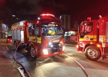 Incêndio consome loja de autopeças em Itajaí