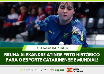 Atleta catarinense é a primeira brasileira da história a disputar Olimpíadas e Paralimpíadas