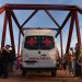 Primeiro Veículo Cruz a Nova Ponte de Ferro, Simbolizando a Retomada do Vale do Taquari