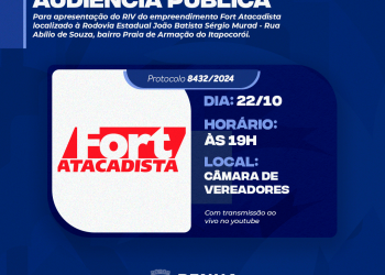 Concidade realiza audiência pública para apresentar RIV de Fort Atacadista na próxima terça-feira (22/10)